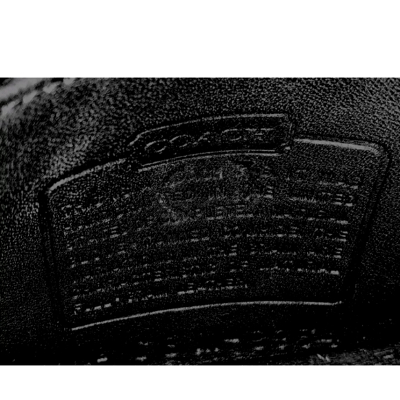 Coach Mini Leather Crossbody Bag Black with Purple Coach Charm - Picture 7 of 7